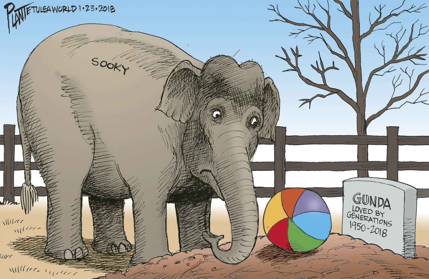 Bruce Plante Cartoon: Gunda